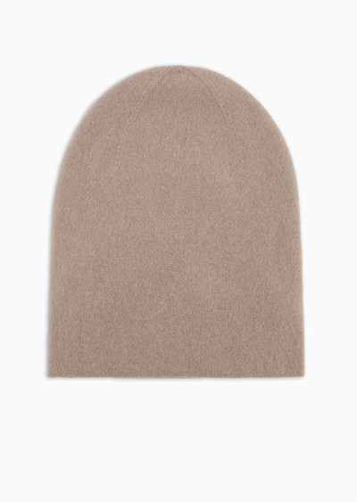 GIORGIO ARMANI Cashmere jacquard logo beanie outlook