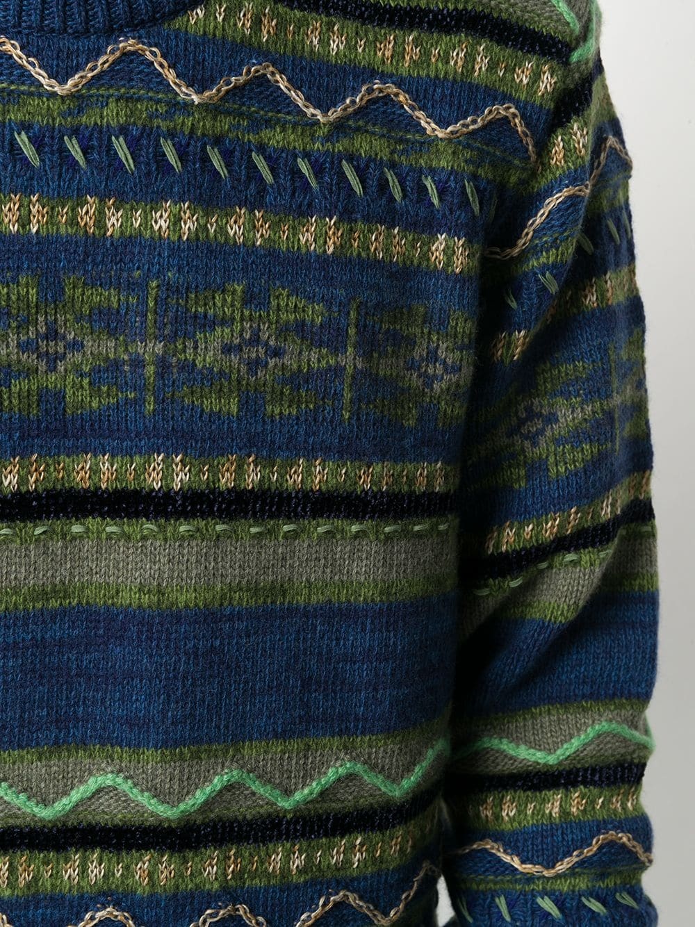 contrast pattern intarsia-knit jumper - 5