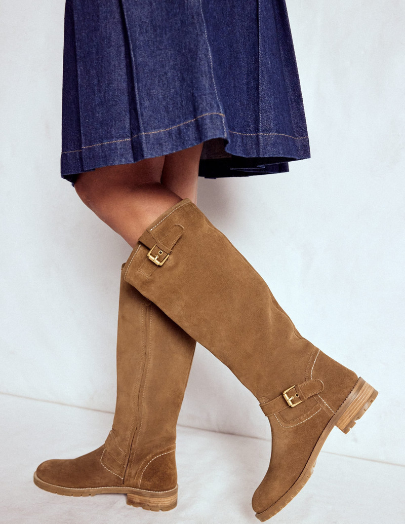 BODEN Buckle Knee High Boots-Coconut outlook