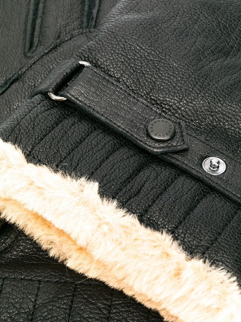 faux fur lined gloves - 4