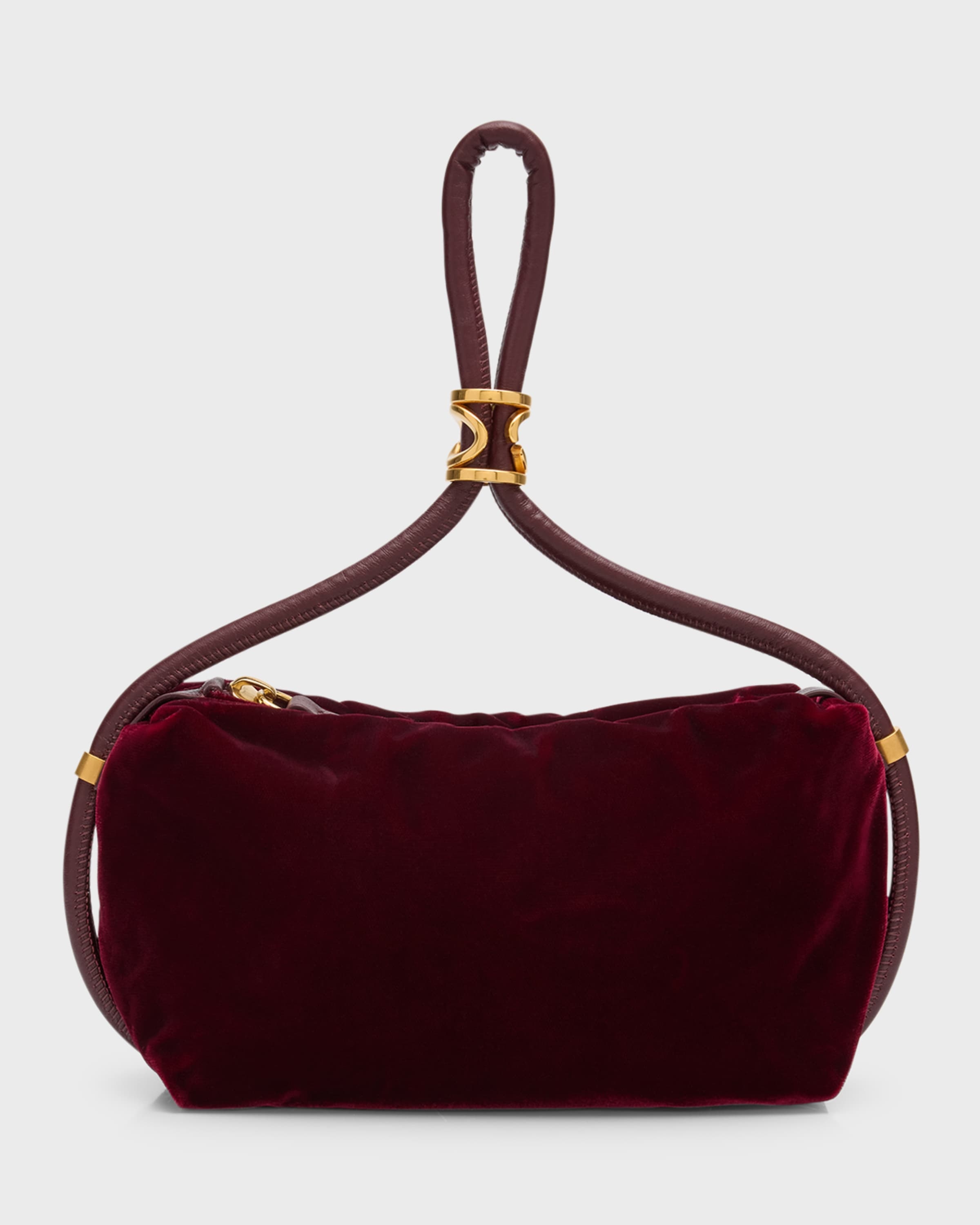 Velvet Pouch Top-Handle Bag - 1