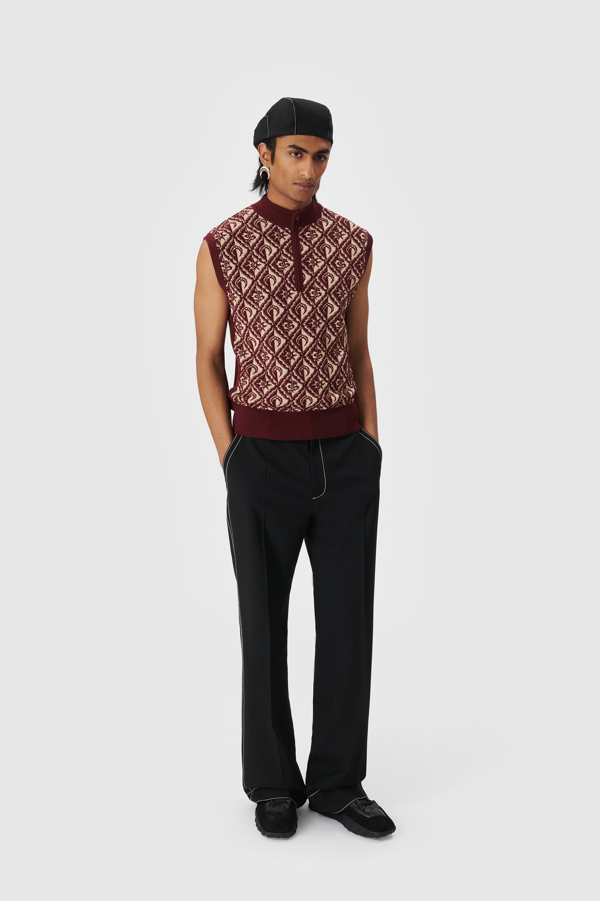 Virgin Wool Wide Leg Pants - 4