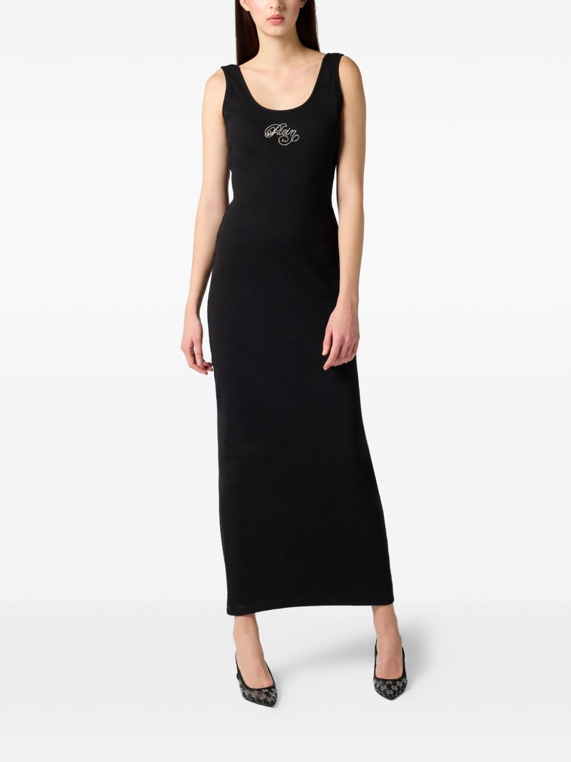 PHILIPP PLEIN logo-detail maxi dress outlook