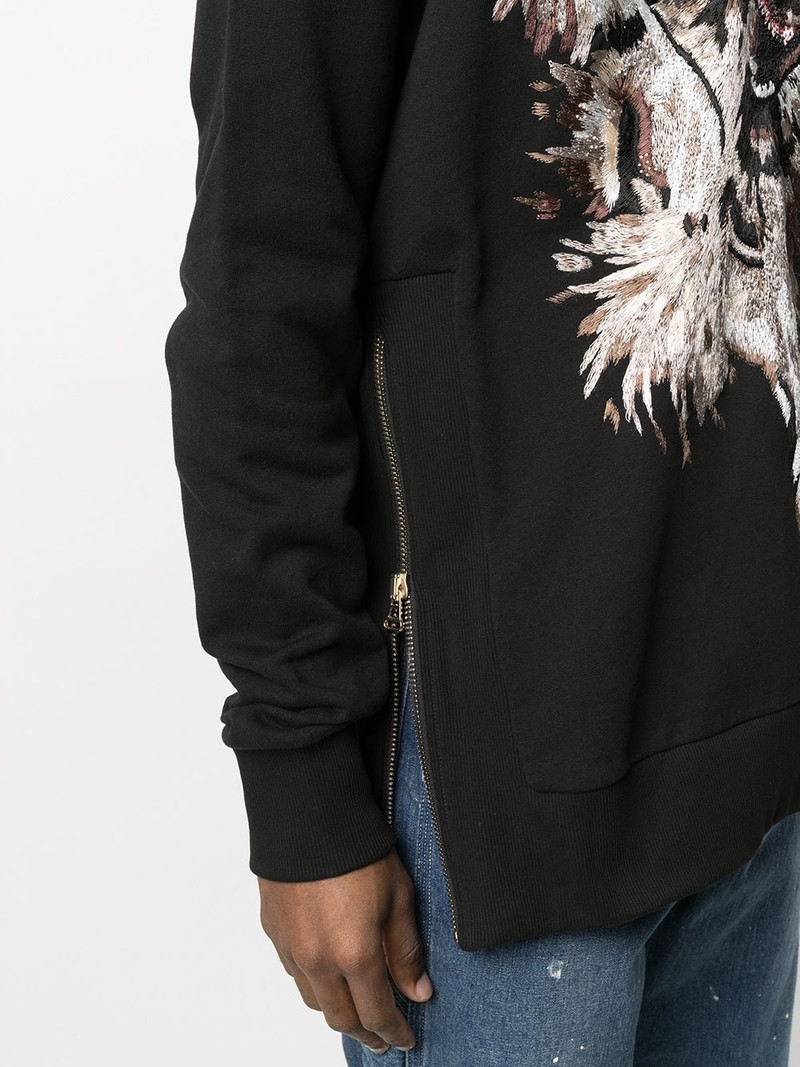 embroidered side-zip 스웨터 5
