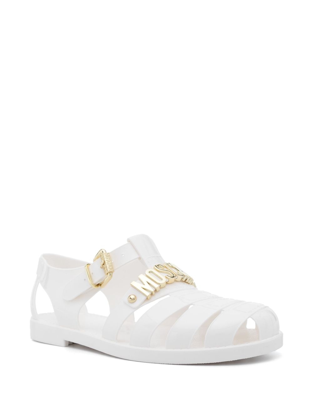 logo lettering sandals - 2
