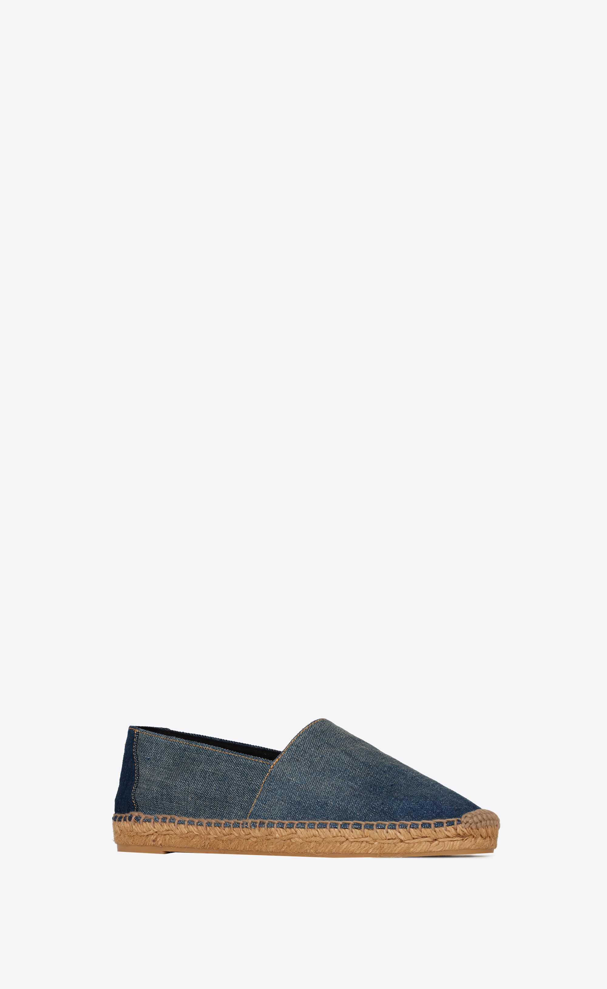 ysl embroidered espadrilles in denim - 5