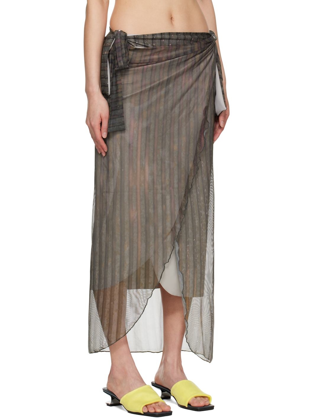 Multicolor Aub Stripes Malong Maxi Skirt - 2