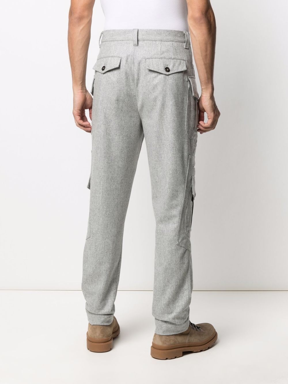 panelled straight-leg cargo trousers - 4