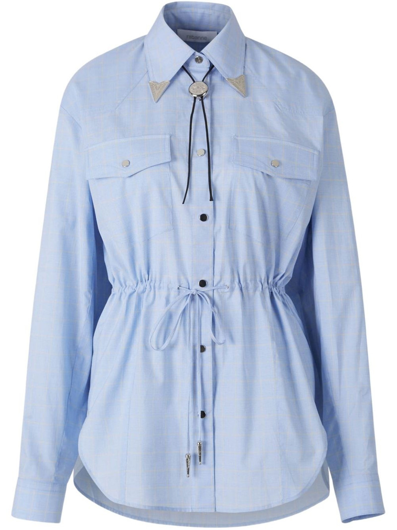 drawstring-waist shirt 1