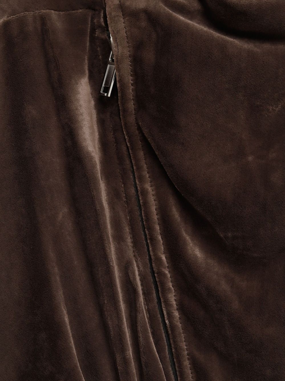 velvet zip-front cropped jacket - 3