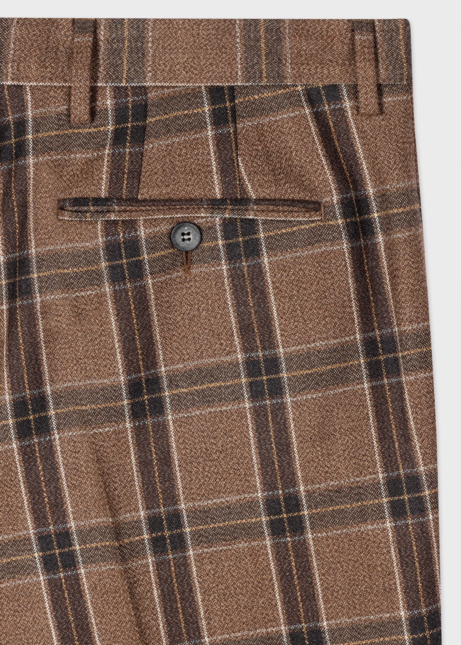 Large Check Wool Trousers - 2
