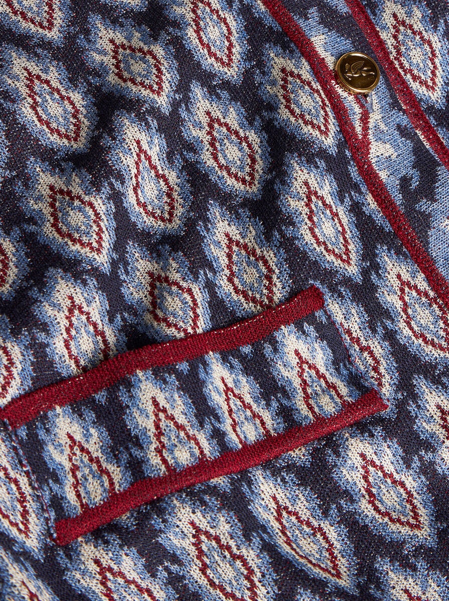 JACQUARD CARDIGAN WITH BOW - 7
