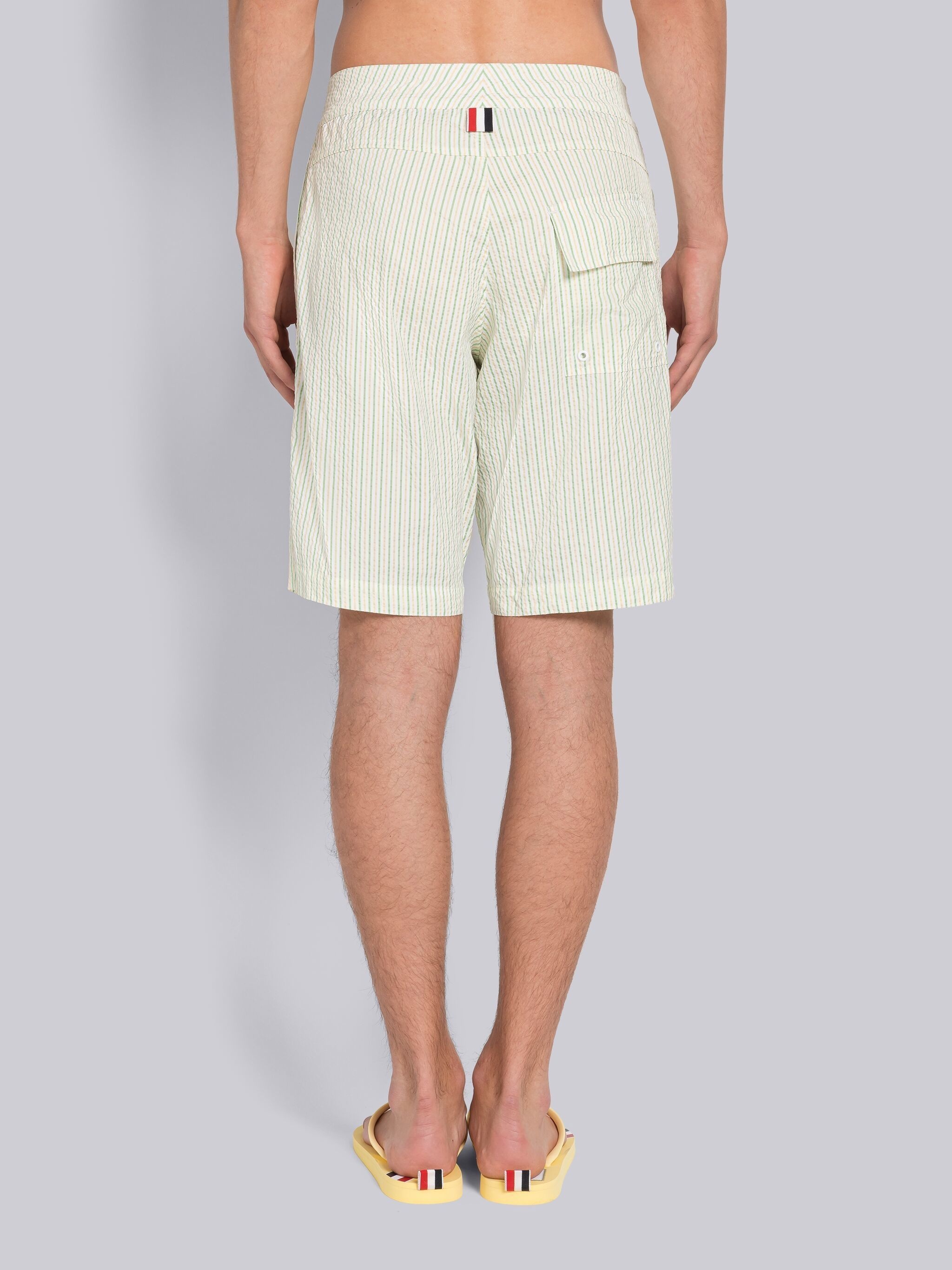 SWIM SEERSUCKER 4-BAR DRAWSTRING BOARD SHORT - 3