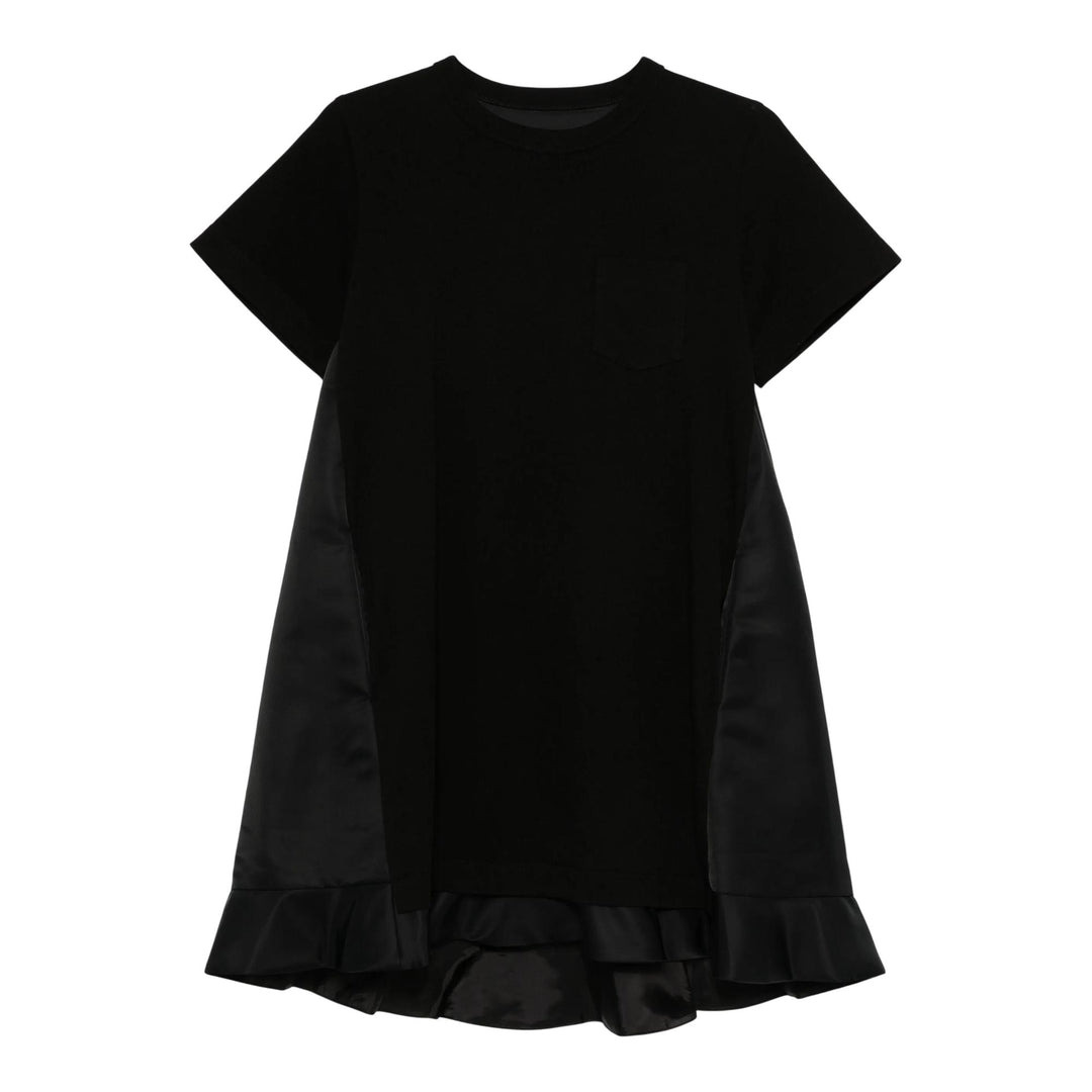 Nylon Twill X Cotton Jersey Dress - 1