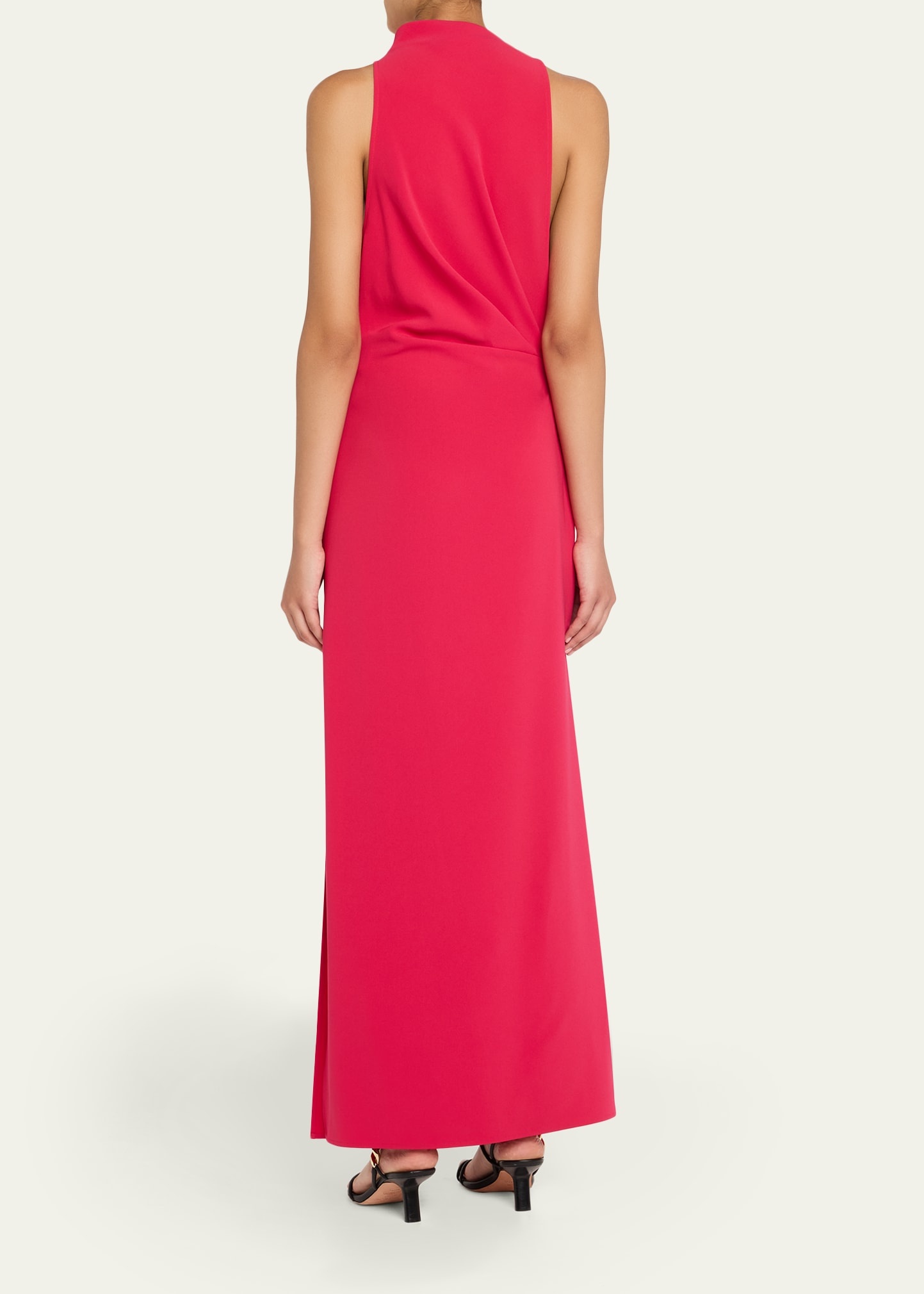 Devyn Draped Matte Double Crepe Dress - 3