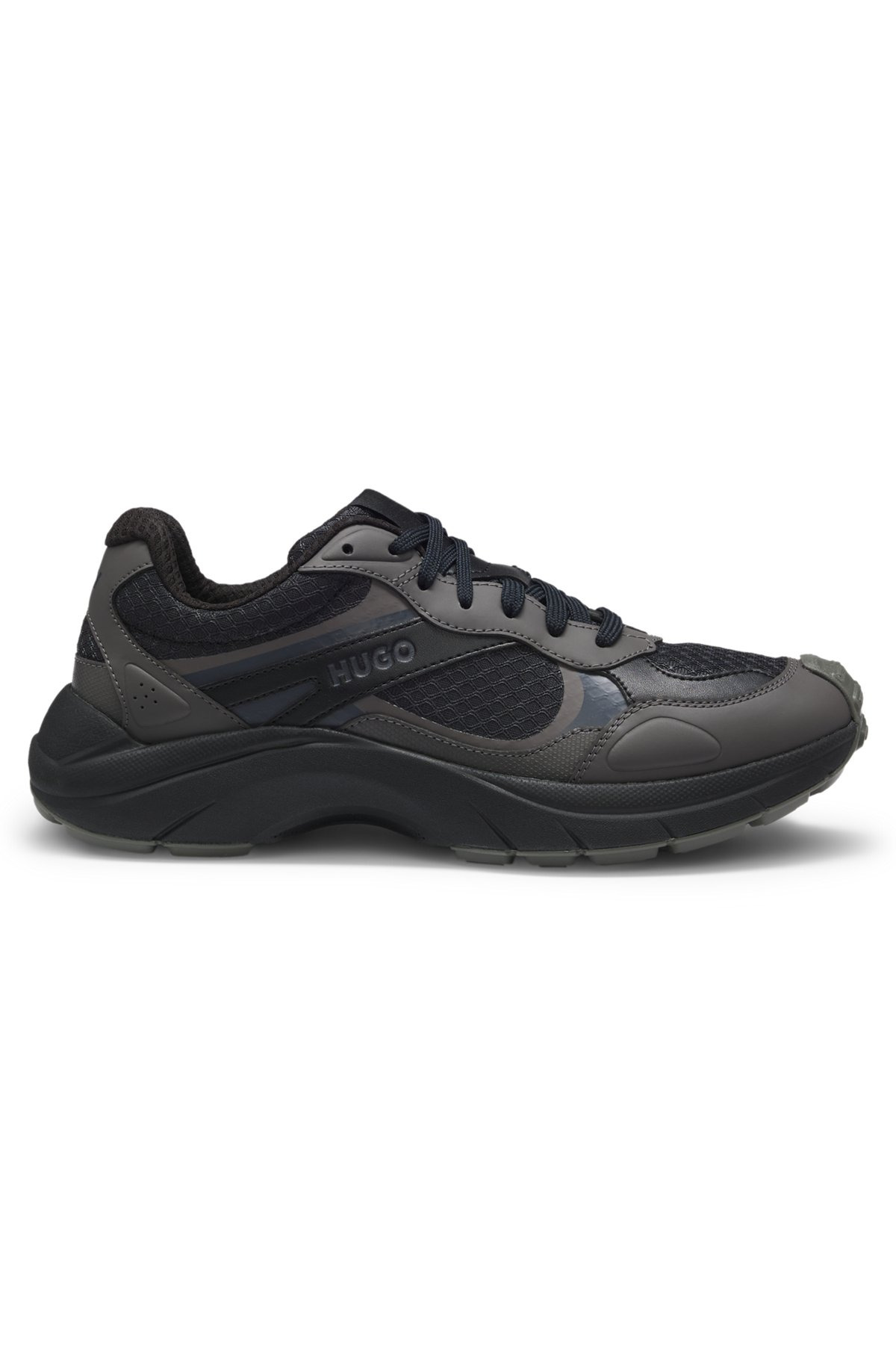 TRAINERS WITH FAUX LEATHER AND MESH - 1