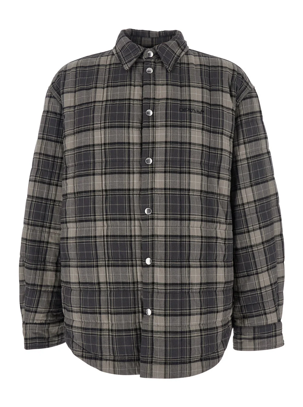 Off-White Men Spray Arr Check Flan Padd Ove - 1