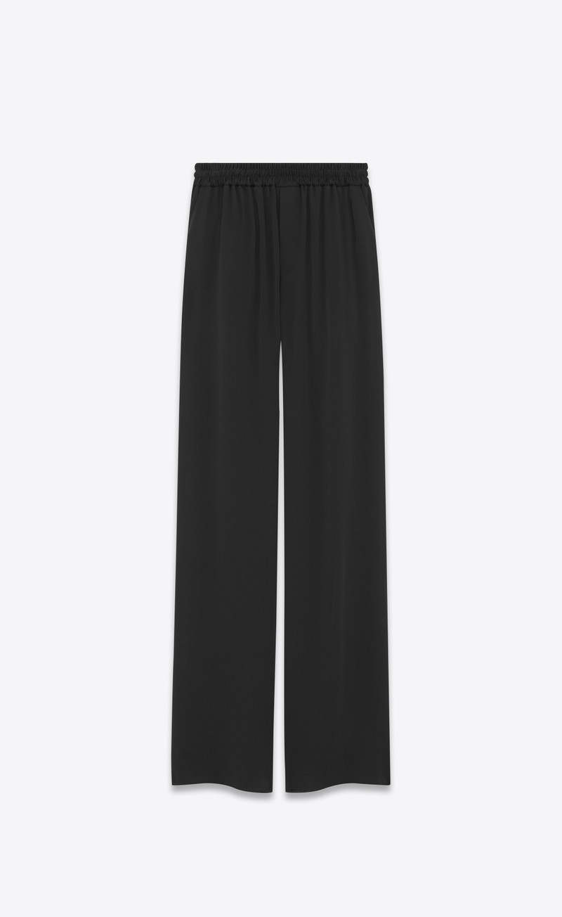flared sweatpants in satin crepe - 1