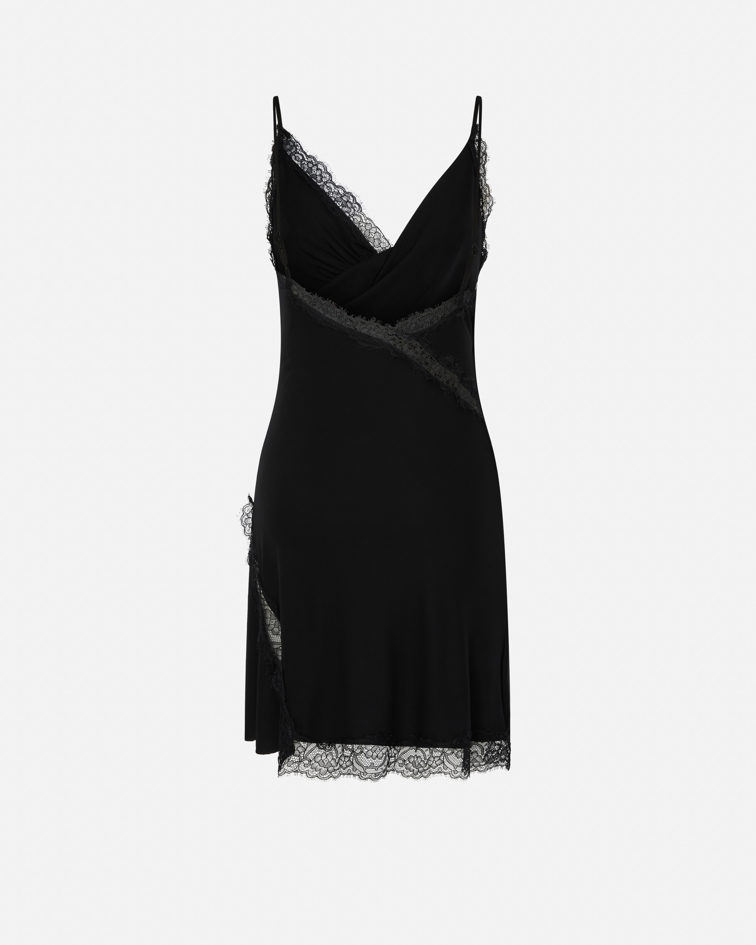LIGHTWEIGHT MINI DRESS WITH LACE - 6