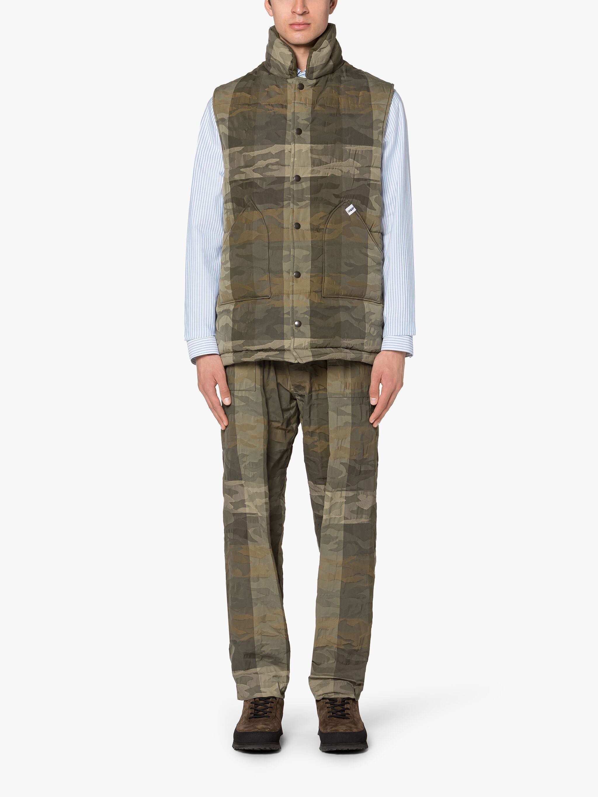 OSAKA MILITARY CAMO COTTON & NYLON GILET - 2