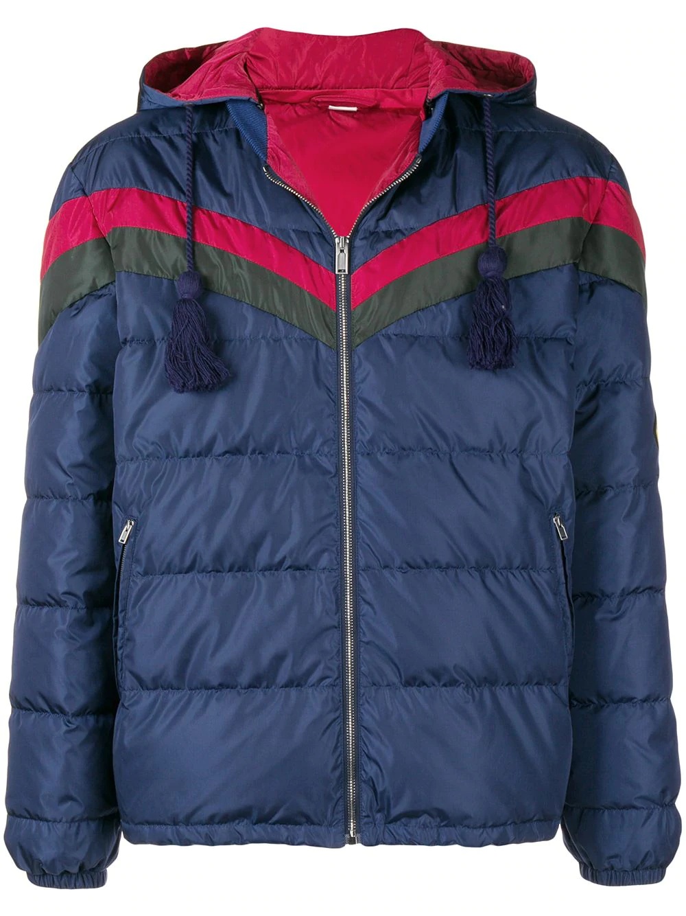 chevron stripe padded jacket - 1