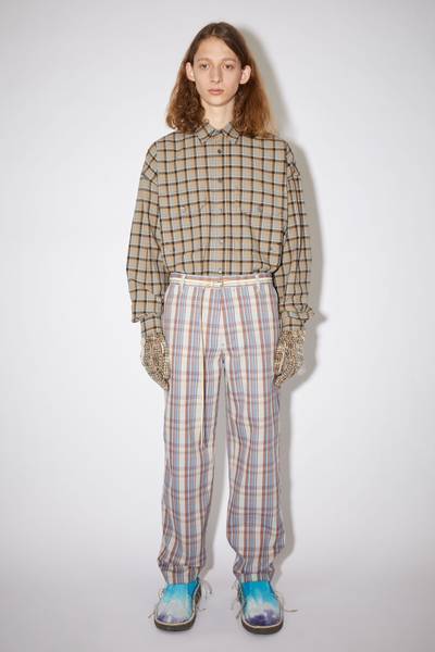 Acne Studios Checked trousers - Lilac purple outlook