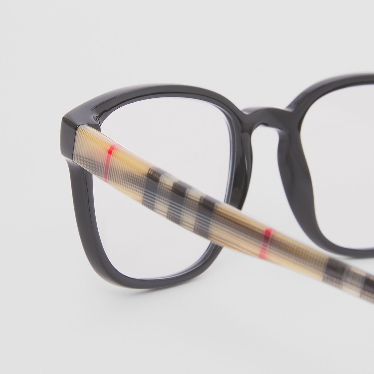 Vintage Check Bio-acetate Square Optical Frames - 2