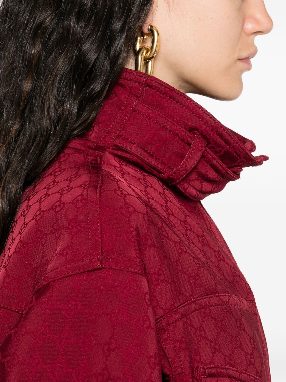 GG jacquard coat - 5