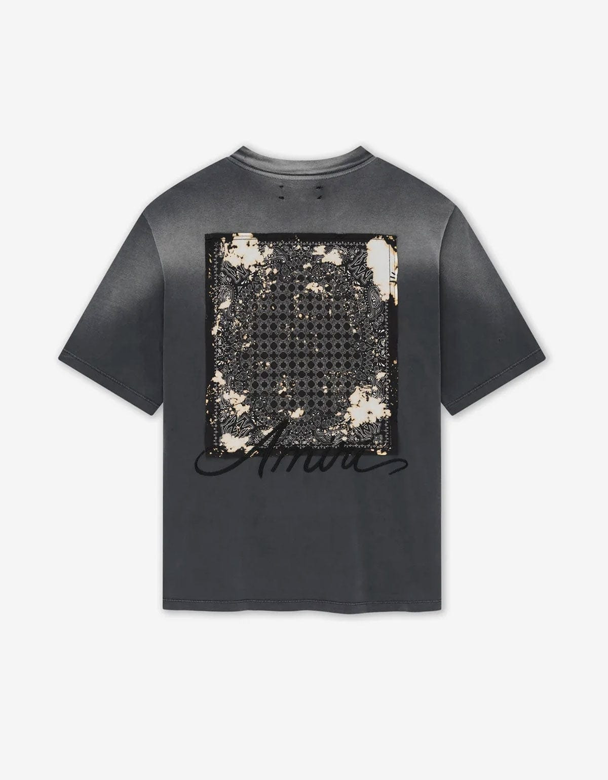 Amiri Black Bleach Bandana Patch T-Shirt - 2