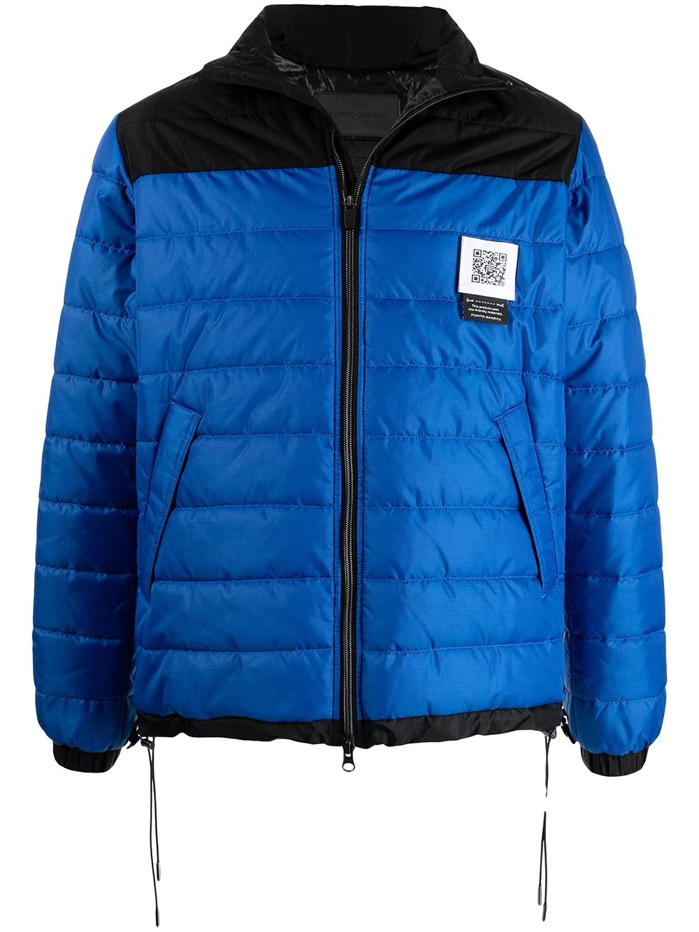 colour-block puffer jacket - 1