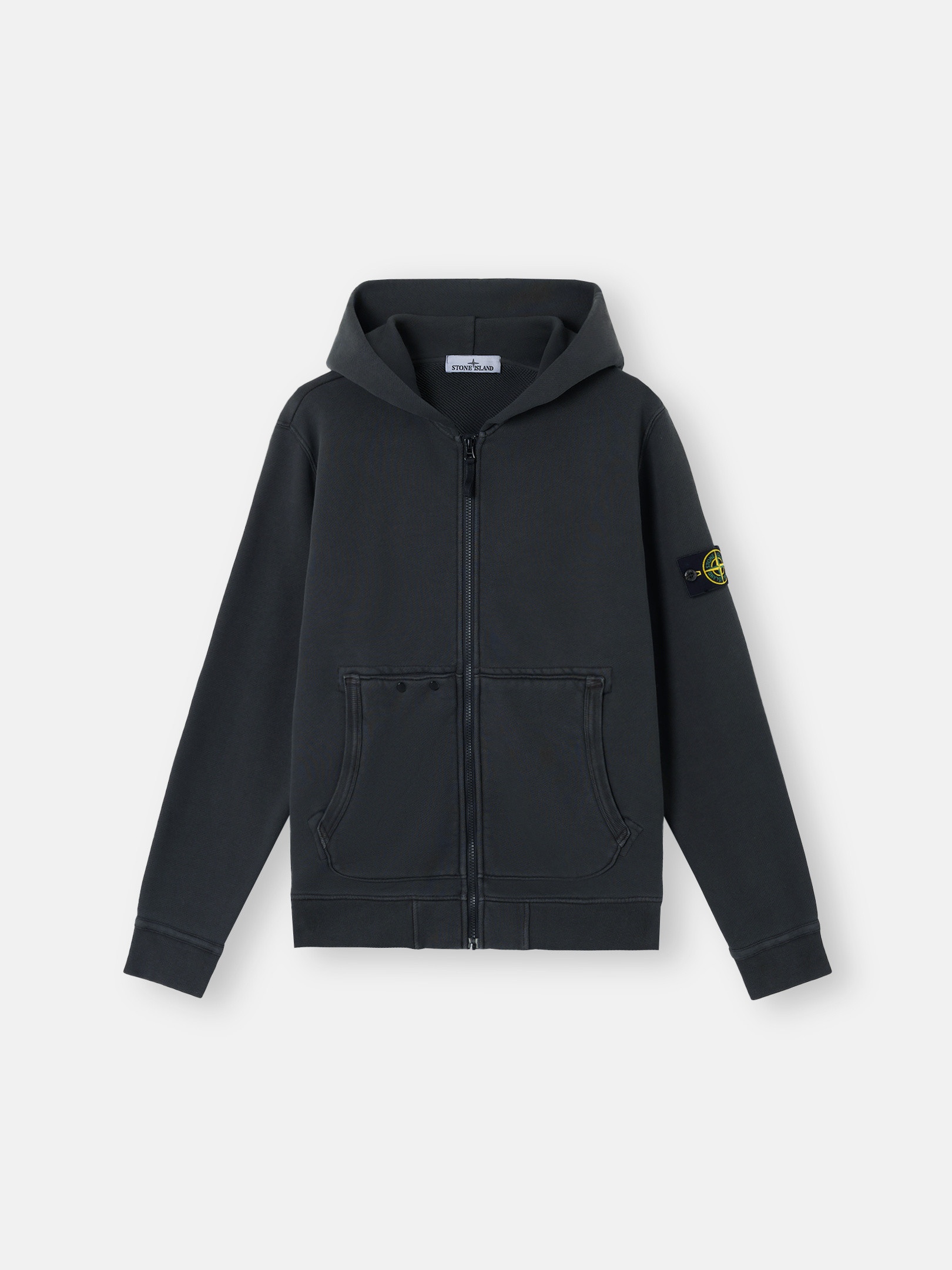 STONE ｜HOOD/ZIP-UP (63341 OLD Effect Cotton Diago Stone Island 63341 ORGANIC COTTON DIAGONAL FLEECE 'OLD