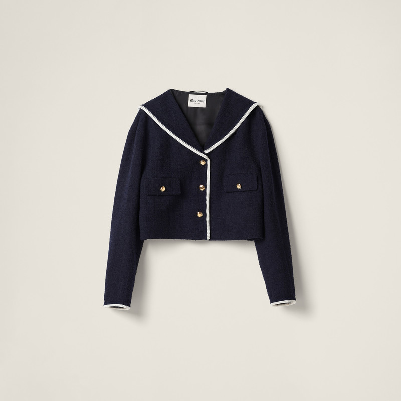 Single-breasted tweed jacket 1