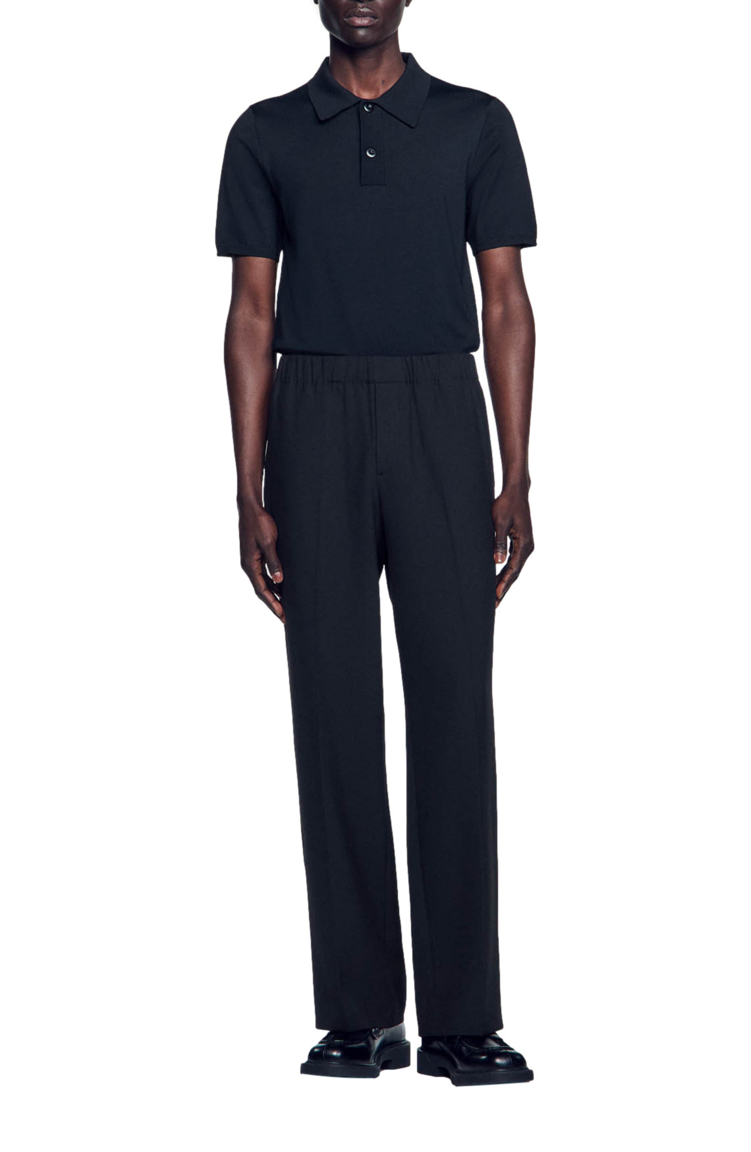 SANDRO Wide-leg trousers in Black at Nordstrom - 5