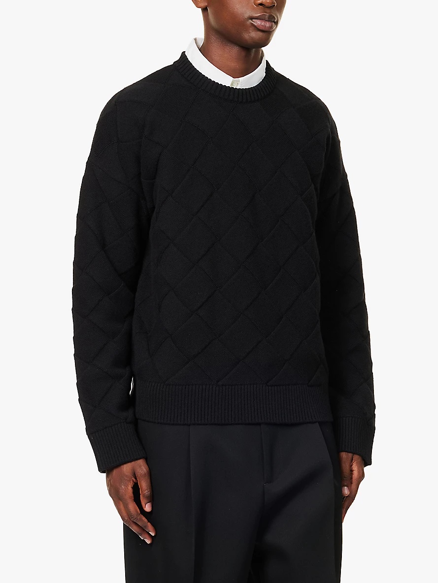 Intreccio knitted regular-fit wool-blend jumper - 3
