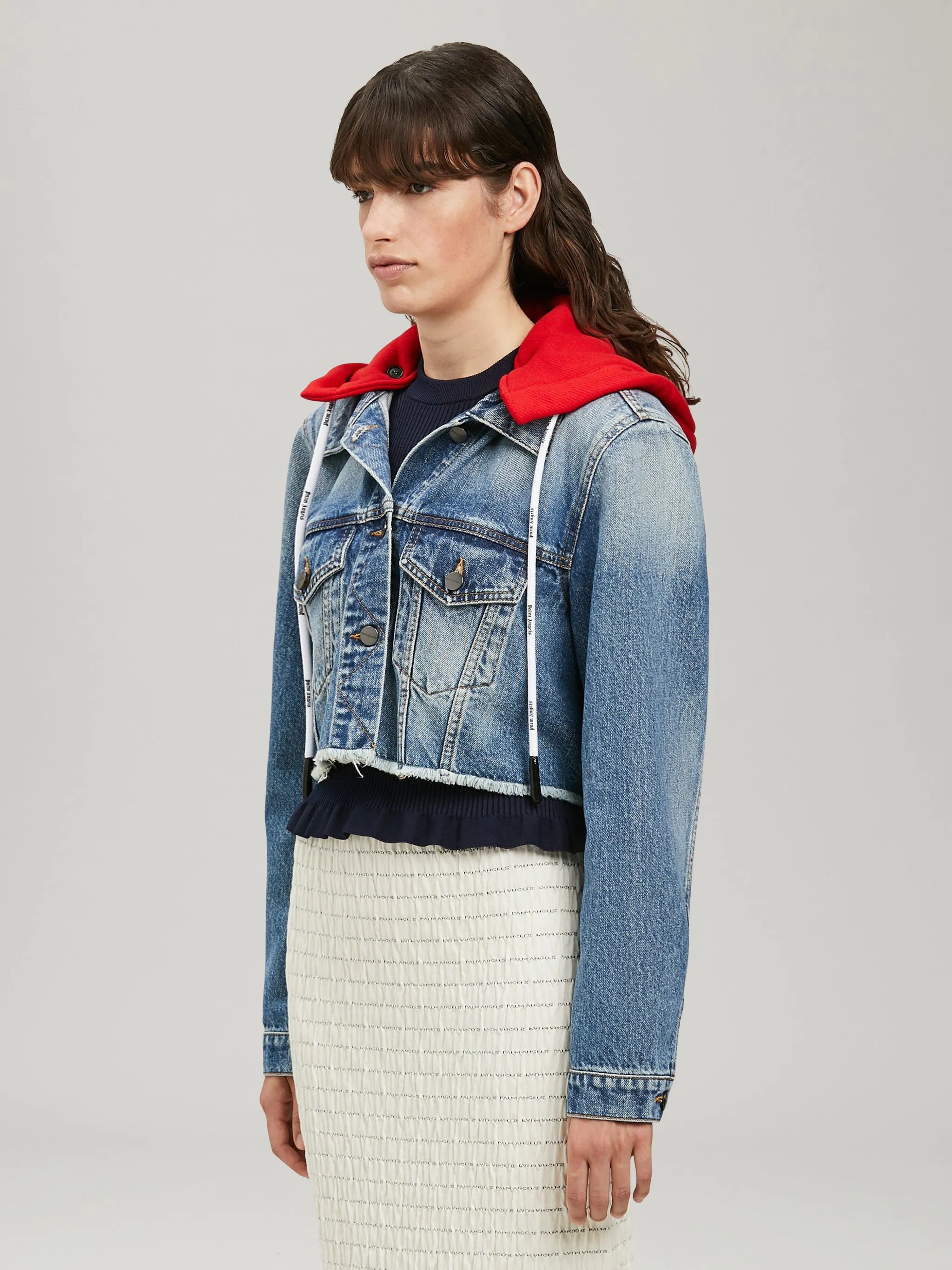 HOODED DENIM JACKET - 4