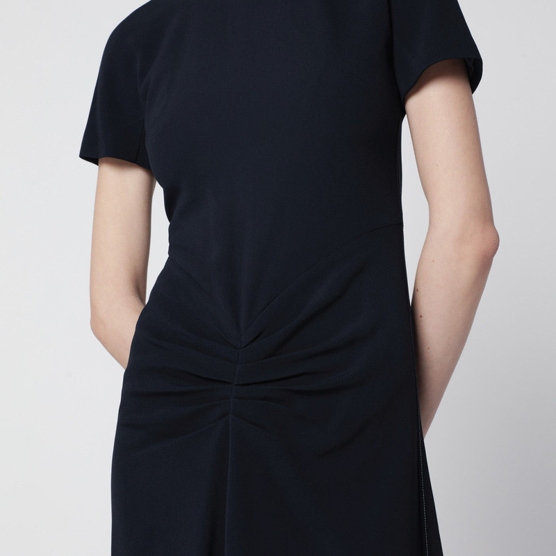 Blaire dress with gathered waist in navy blue 4