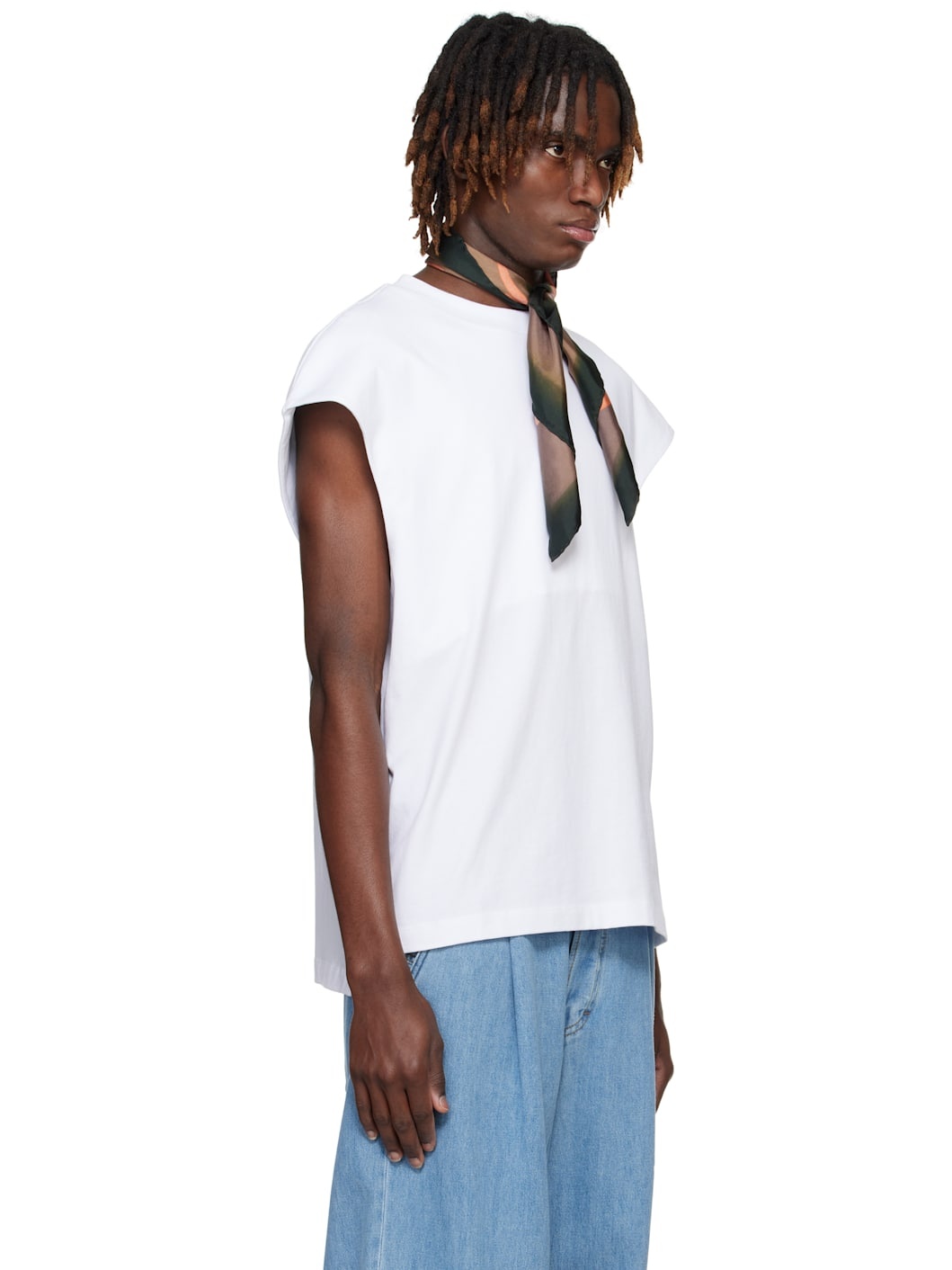 White Sleeveless T-shirt - 2