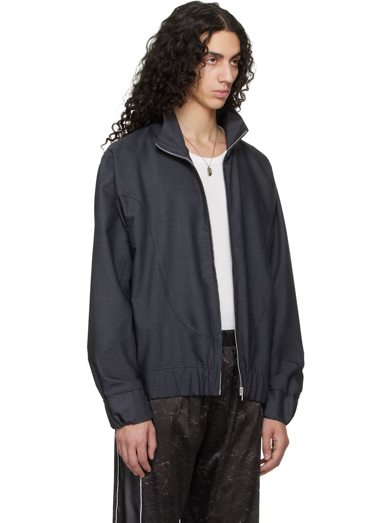 Gray Wool Track Jacket 2