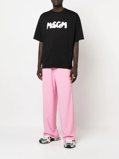 MSGM logo-print cotton T-shirt outlook