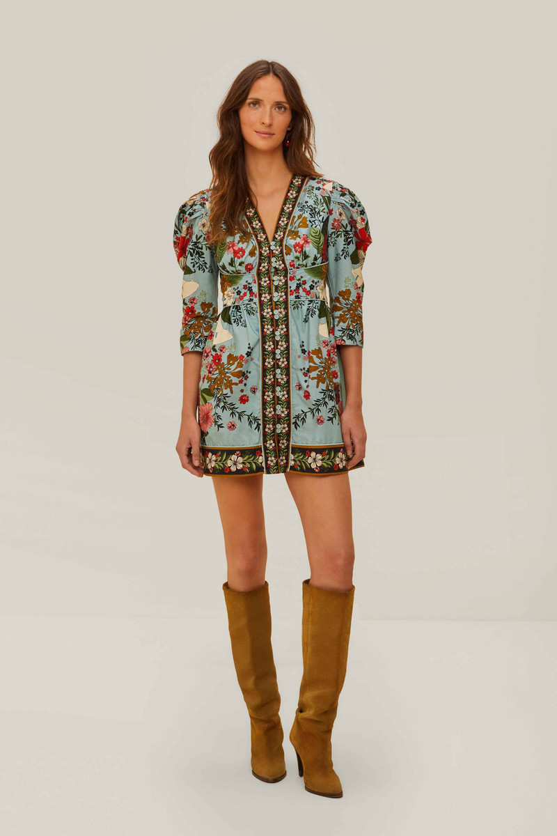 Blue Beauty Bouquet Mini Dress 1