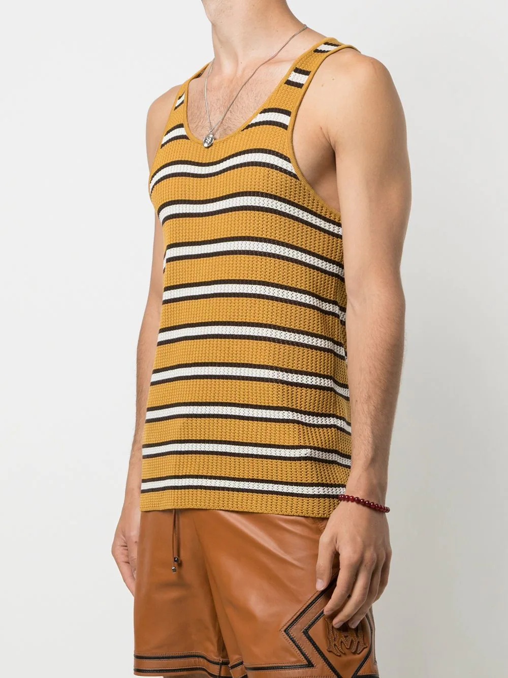 striped cashmere tank top - 3