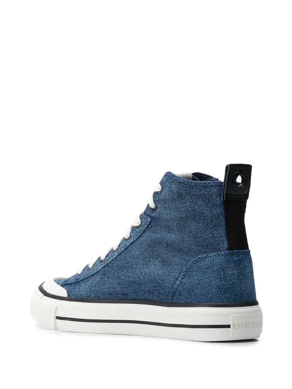 denim lace-up sneakers  - 3