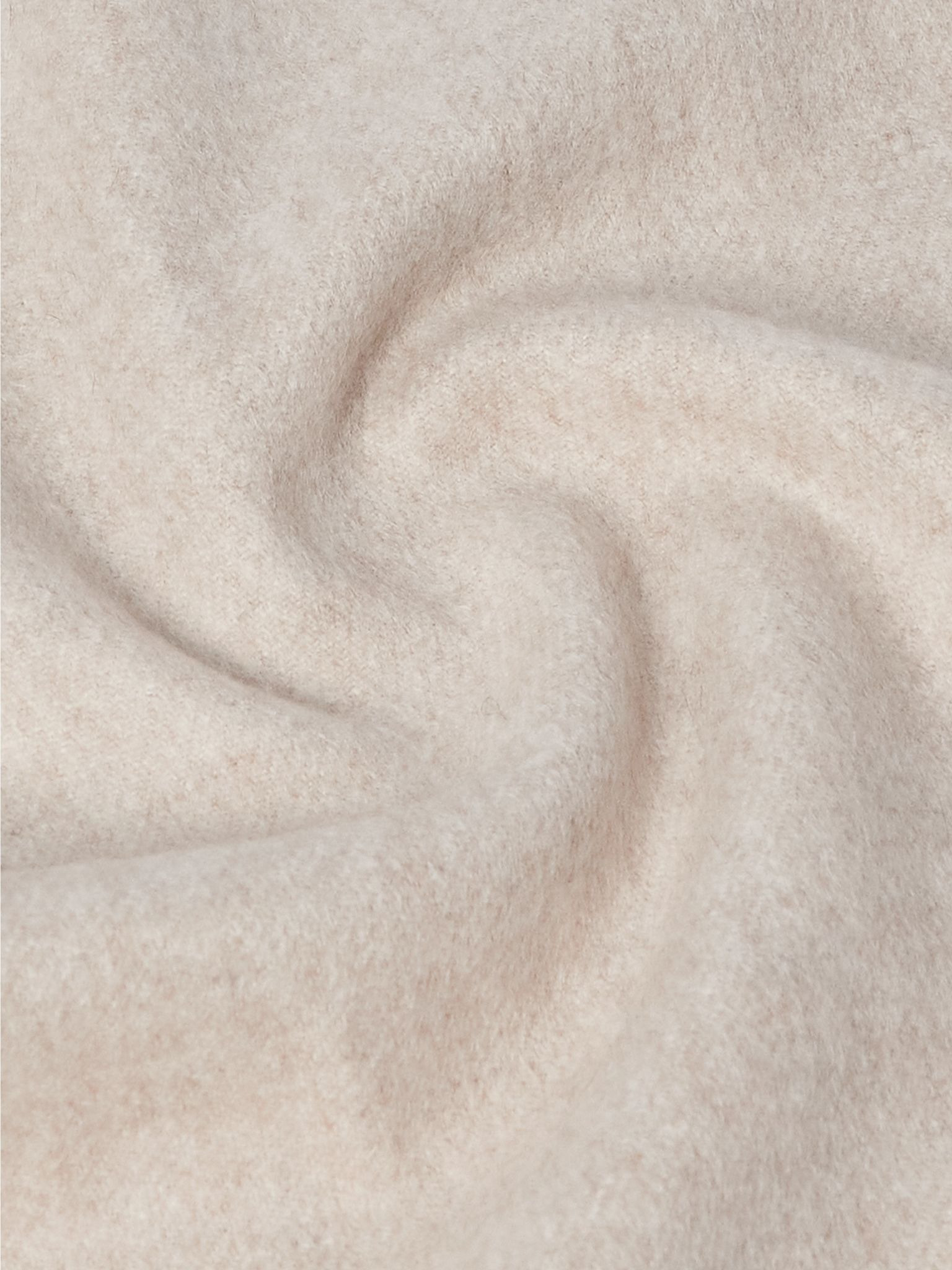 Logo-Appliquéd Fringed Cashmere Scarf Cream - 3