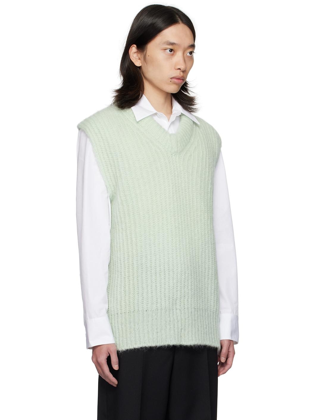 Green V-Neck Vest - 2