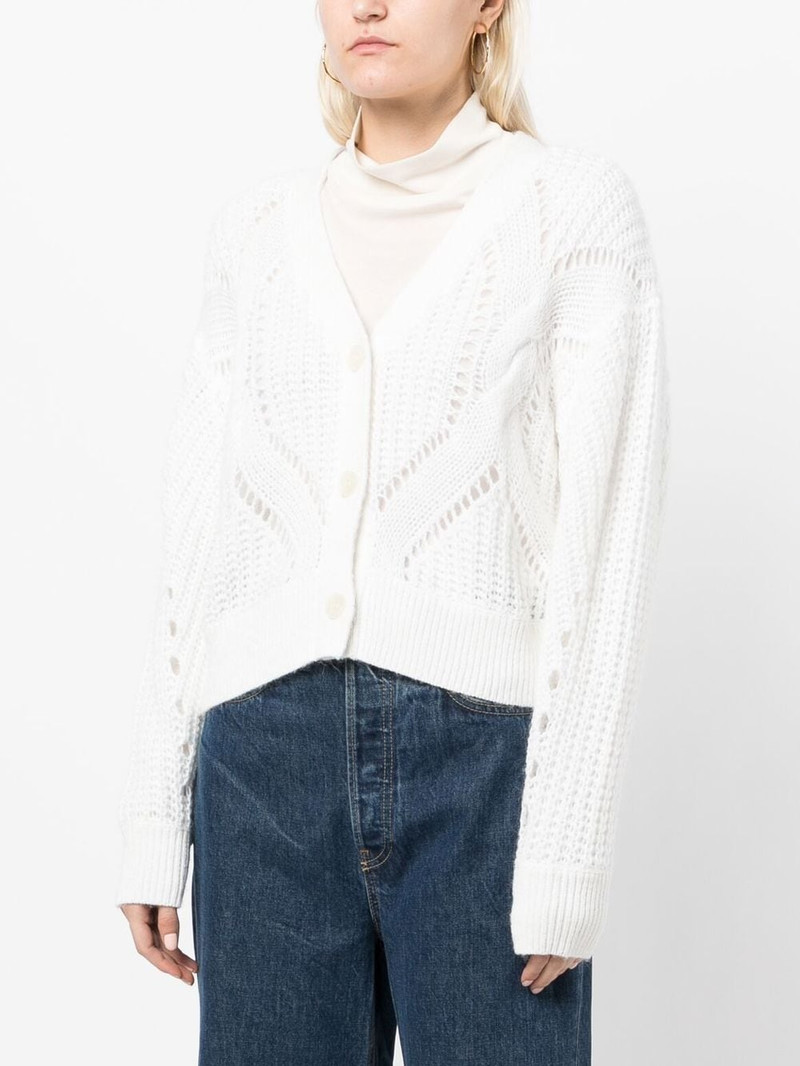 open-knit cotton-wool blend cardigan 3