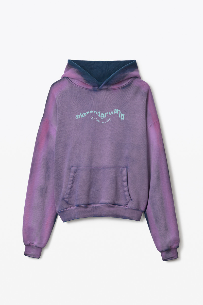 LONG-SLEEVE HOODIE IN GARMENT DYED TERRY 1