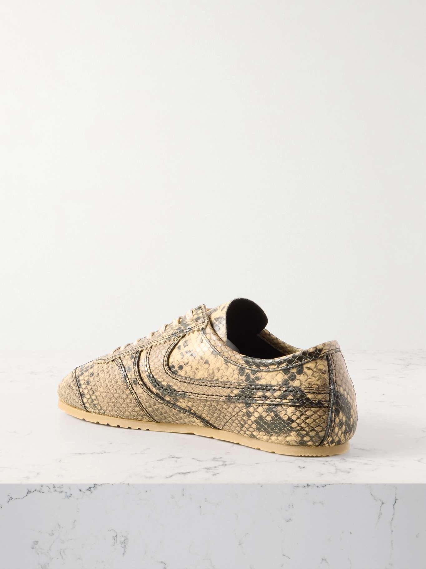 【関税込み】Dries Van Noten★スネーク柄レザー スニーカー Dries Van Noten Paneled snake-effect leather sneakers Snake