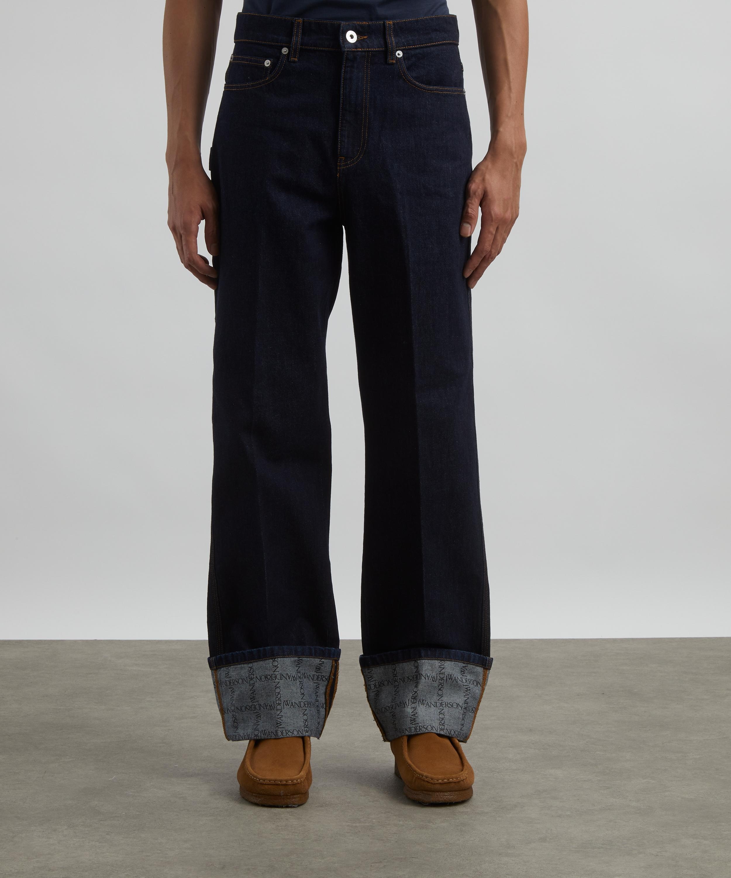 Logo Grid Turn Up Workwear Jeans - 3