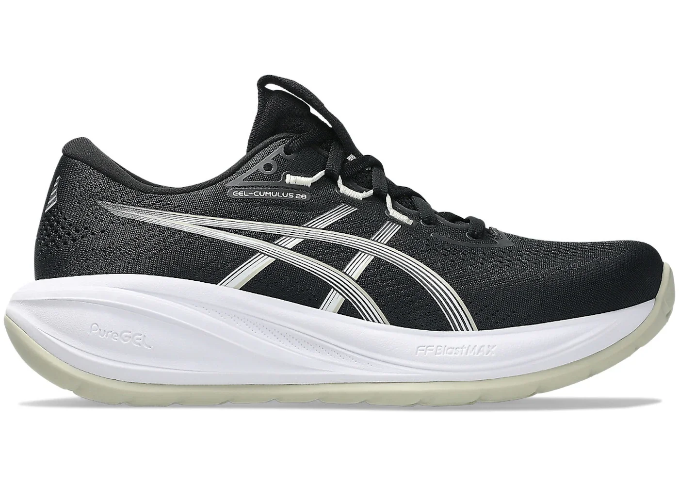 ASICS Gel-Cumulus 28 Black White (Women's) - 1