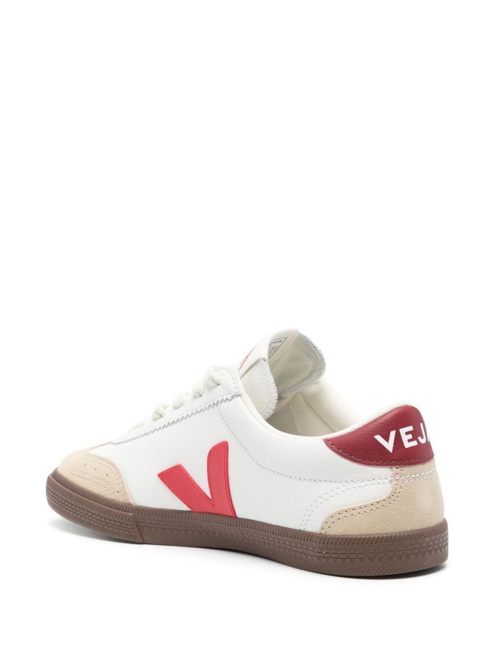 Volley panelled leather sneakers - 3